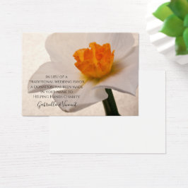 White Spring Daffodil Wedding Wohltätigkeit Card
