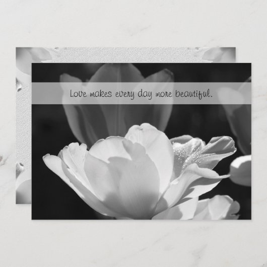 White Spring Tulip Vow Renewal Einladung (Vorne/Hinten)