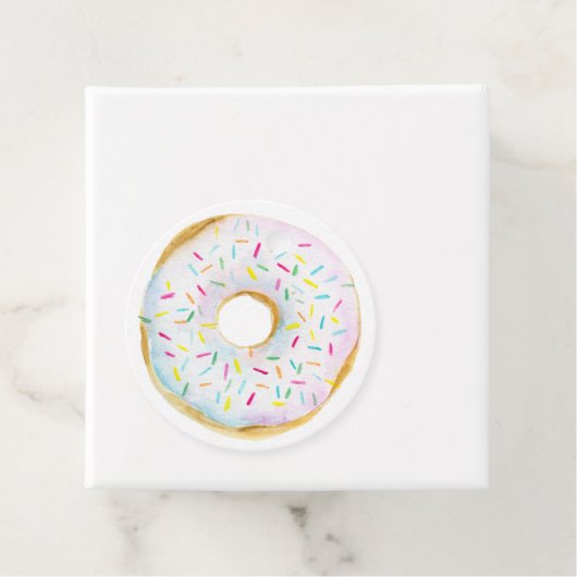 White Sprinkle Donut Babydusche Danke Geschenkanhänger (Beispiel)