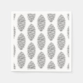White Spruce Cone Paper Napkin Serviette (Vorderseite)