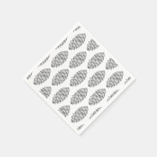 White Spruce Cone Paper Napkin Serviette (Ecke)
