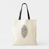White Spruce Cone Tote Bag Tragetasche (Rückseite)