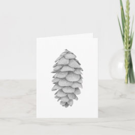 White Spruce Cone Urlaubskarte Karte