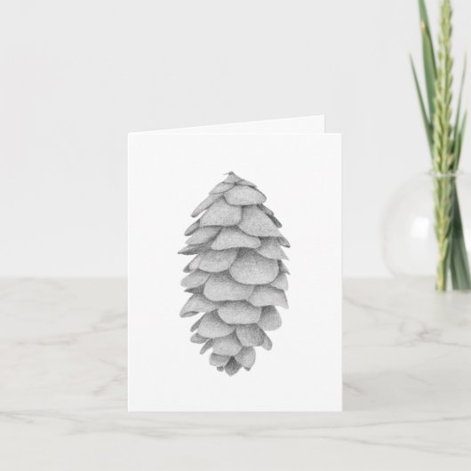 White Spruce Cone Urlaubskarte Karte (Vorderseite)