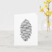 White Spruce Cone Urlaubskarte Karte (Gelbe Blume)