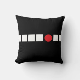 White Square - Red Dot Kissen