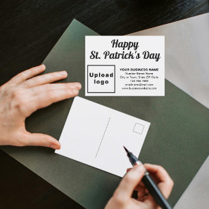 White St Patrick Business Holiday Postcard Feiertagspostkarte