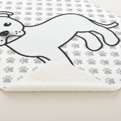 White Staffordshire Bull Terrier Niedlich Cartoon  Sherpadecke (3/4)