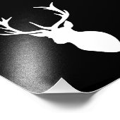 White Stag Head Fotodruck (Ecke)