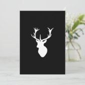 White Stag Head mit Antler Einladung (Stehend Vorderseite)