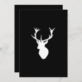 White Stag Head mit Antler Einladung (Vorne/Hinten)