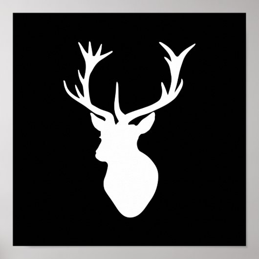 White Stag Head Poster (Vorne)