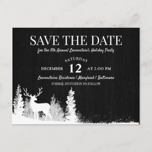 White Stag Weihnachtsfeier Save the Date Ankündigungspostkarte