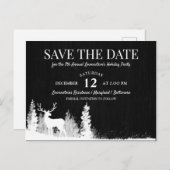 White Stag Weihnachtsfeier Save the Date Ankündigungspostkarte (Vorne/Hinten)