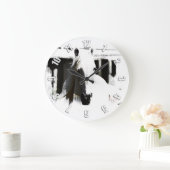 White Stallion Artwork Große Wanduhr (Zuhause)