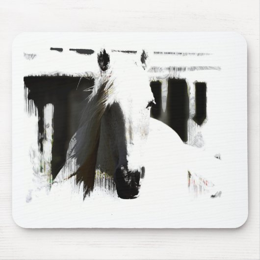 White Stallion Artwork Mousepad (Vorne)