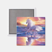 White Stallion Magnet (Vorderseite/Rückseite)