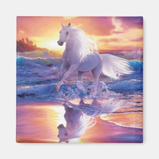 White Stallion Magnet (Vorne)