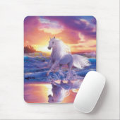 White Stallion Mouse Pad Mousepad (Mit Mouse)