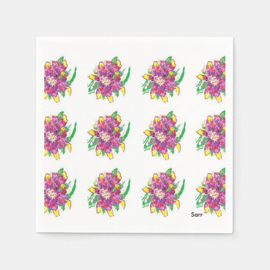 White Standard Cocktail Paper Napkins Asiatische L Serviette (Vorderseite)