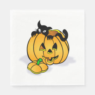 White Standard Luncheon Napkin/Halloween Serviette