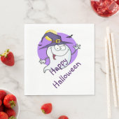 White Standard Luncheon Napkin/Halloween Serviette (Beispiel)