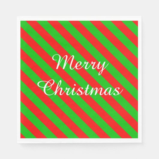 White Standard Napkin/Green/Red Serviette (Vorderseite)
