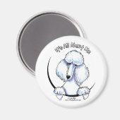 White Standard Poodle IAAM Magnet (Vorderseite/Rückseite)