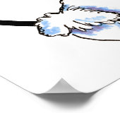 White Standard Poodle IAAM Poster (Ecke)