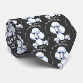 White Standard Poodle ist alles über mich Krawatte (Gerollt)