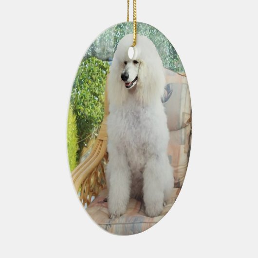 White Standard Poodle Keramikornament (Rechts)