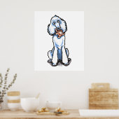 White Standard Poodle Teddy Bear Poster (Küche)