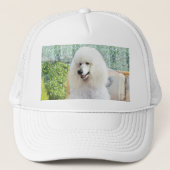 White Standard Poodle Truckerkappe (Vorderseite)