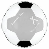White Standard Ribbon Template von Kenneth Yoncich Fußball (Vorderseite)