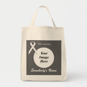 White Standard Ribbon Template von Kenneth Yoncich Tragetasche