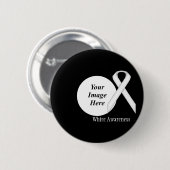 White Standard Ribbon von Kenneth Yoncich Button (Vorne & Hinten)