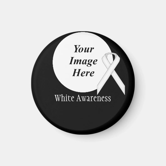 White Standard Ribbon von Kenneth Yoncich Magnet (Vorne)
