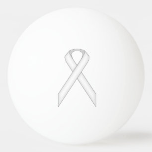 White Standard Ribbon von Kenneth Yoncich Tischtennisball