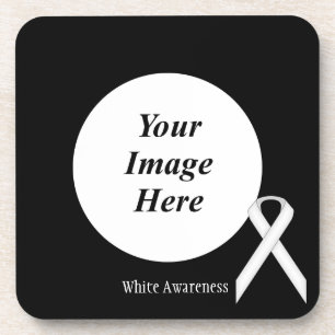 White Standard Ribbon von Kenneth Yoncich Untersetzer