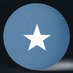 White Star auf Blue Tischtennisball<br><div class="desc">Weißer Stern auf einem blauen Tischtennisball.</div>