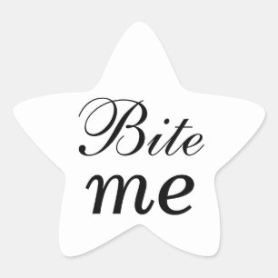 White Star Bite Me Sticker