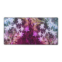 White Star Blumen Desk Mat