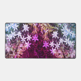 White Star Blumen Desk Mat Schreibtischunterlage