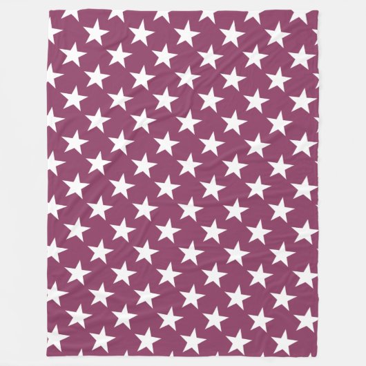 White Star Chic Bordeaux Farbgestaltung Moderne St Fleecedecke (Vorderseite)