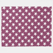 White Star Chic Bordeaux Farbgestaltung Moderne St Fleecedecke (Vorderseite (Horizontal))