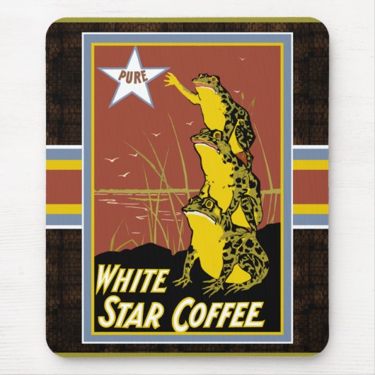 White Star Coffee Frosch Mousepad (Vorne)