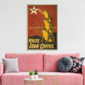 White Star Coffee Vintage Frog Poster  Leinwanddruck (Insitu (Wohnzimmer))
