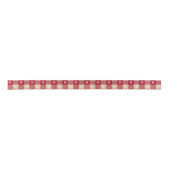 White Star Gingham Country Holiday Satinband (Vorderseite)