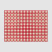 White Star Gingham Country Holiday Seidenpapier (Vorderseite)