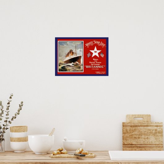 White Star Line Britannic Ship Poster (Küche)